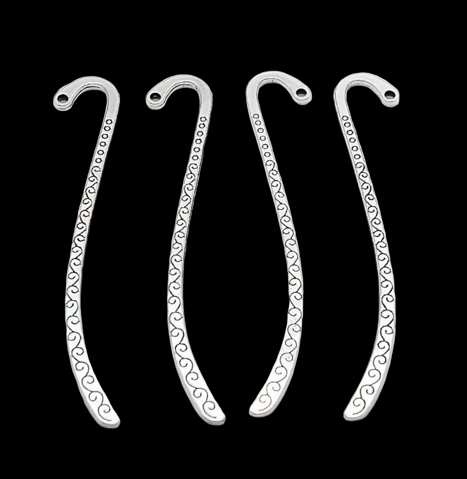 Metal Beadable Bookmark Blanks | Silver | Plain & Decorative | Charm Hole | Bead Rod Customizableki my I