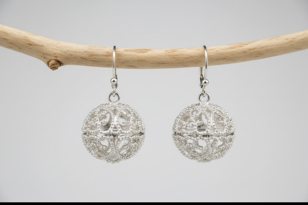 Art Deco Dangle Earrings | Vintage Silver Plated Leverback Drop Earrings