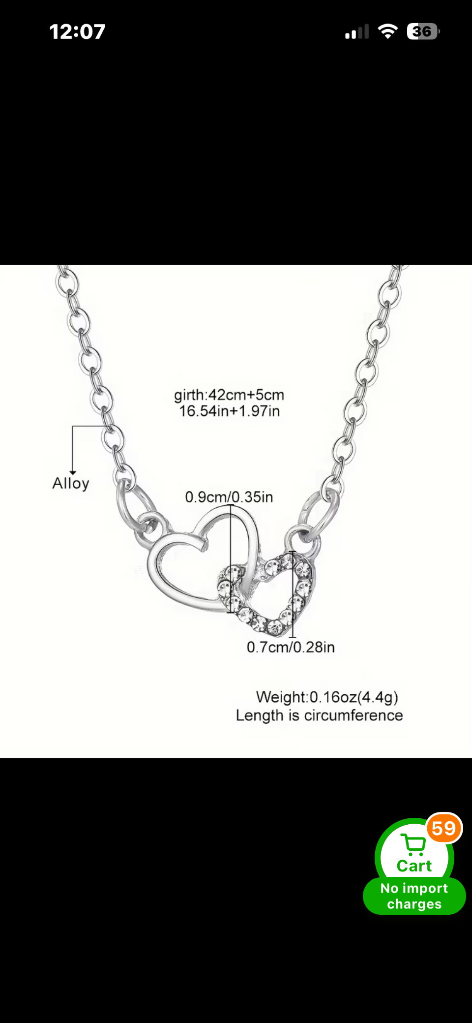 Double Heart Crystal Necklace | Vintage Romance | Sterling Silver-Tone Stainless Steel