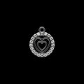 Double Heart Pendant & Charm — Vintage Romantic Style
