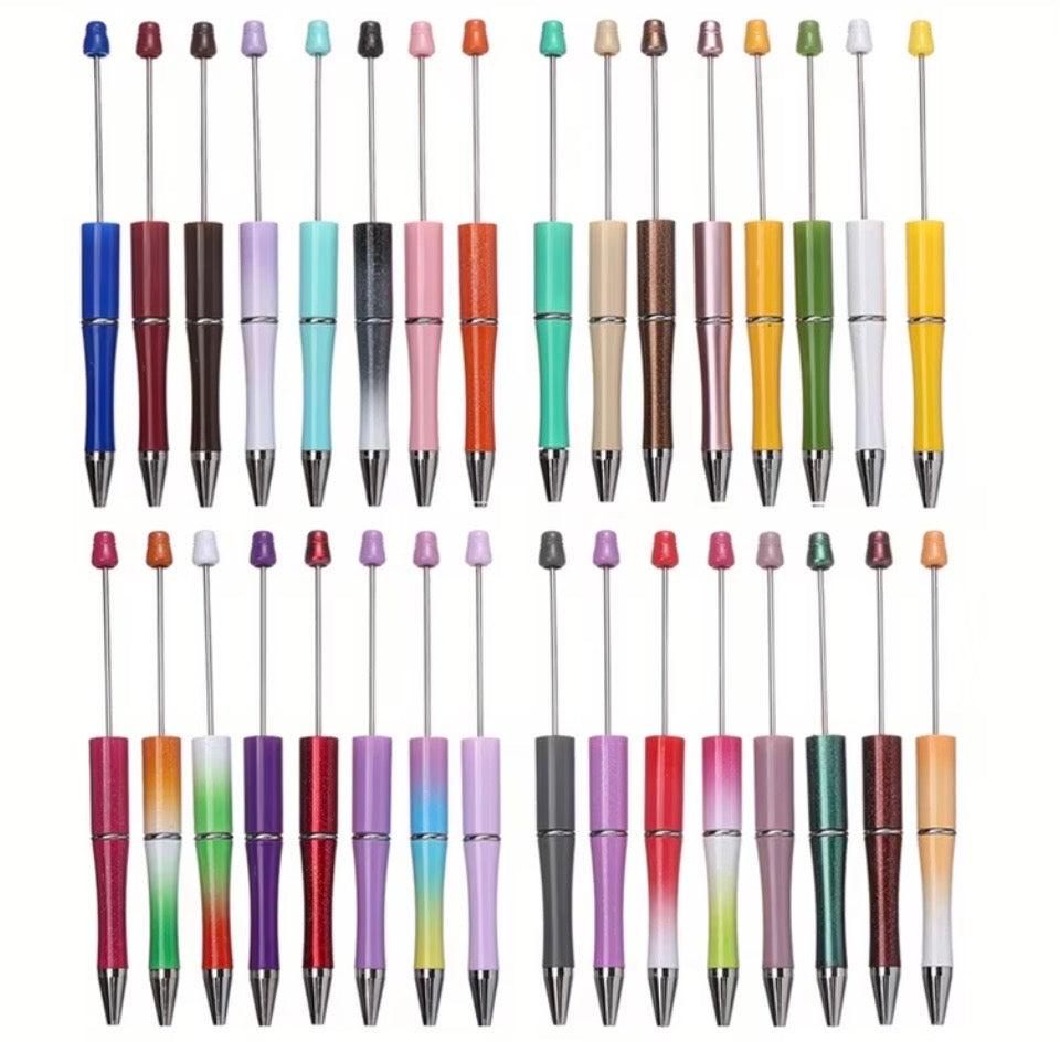Multicolor Beadable Pen Blanks | Black Ink | Jewelry Making & Crafting Supplies