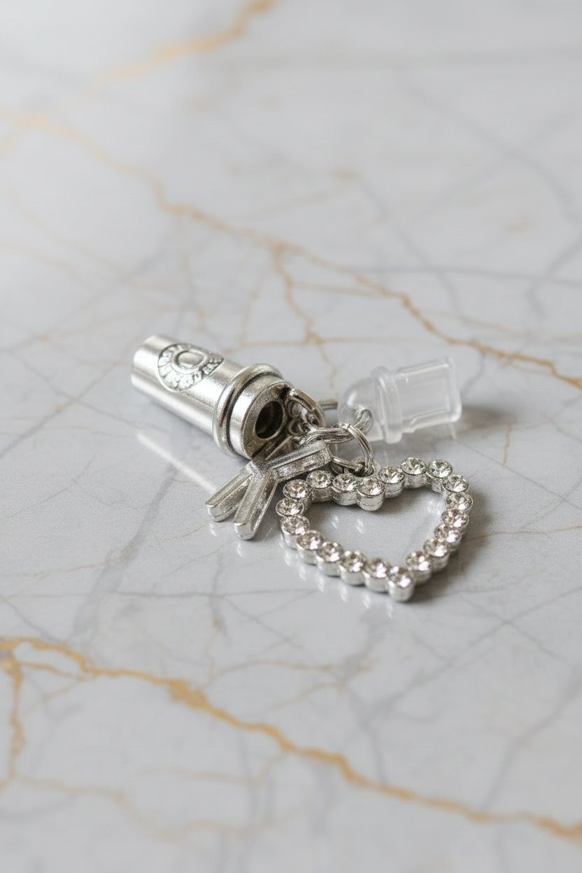 Clear USB-C Dust Plug with Charm Hole | Phone Accessory & Port Protector