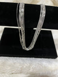 Double Heart Crystal Necklace | Vintage Romance | Sterling Silver-Tone Stainless Steel