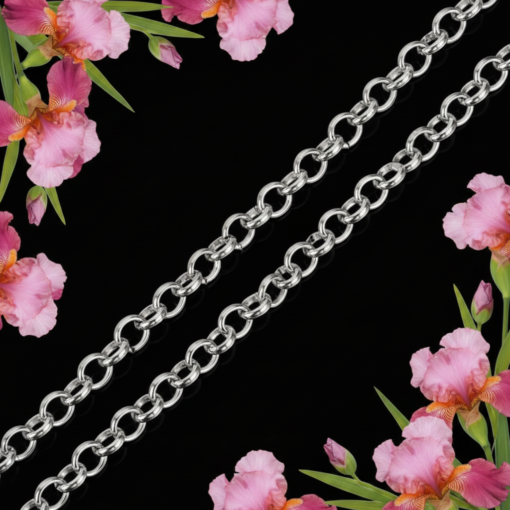 Stainless Steel Round O-Link Loose Chain for Jewelry Making | 2 Meters | Silve