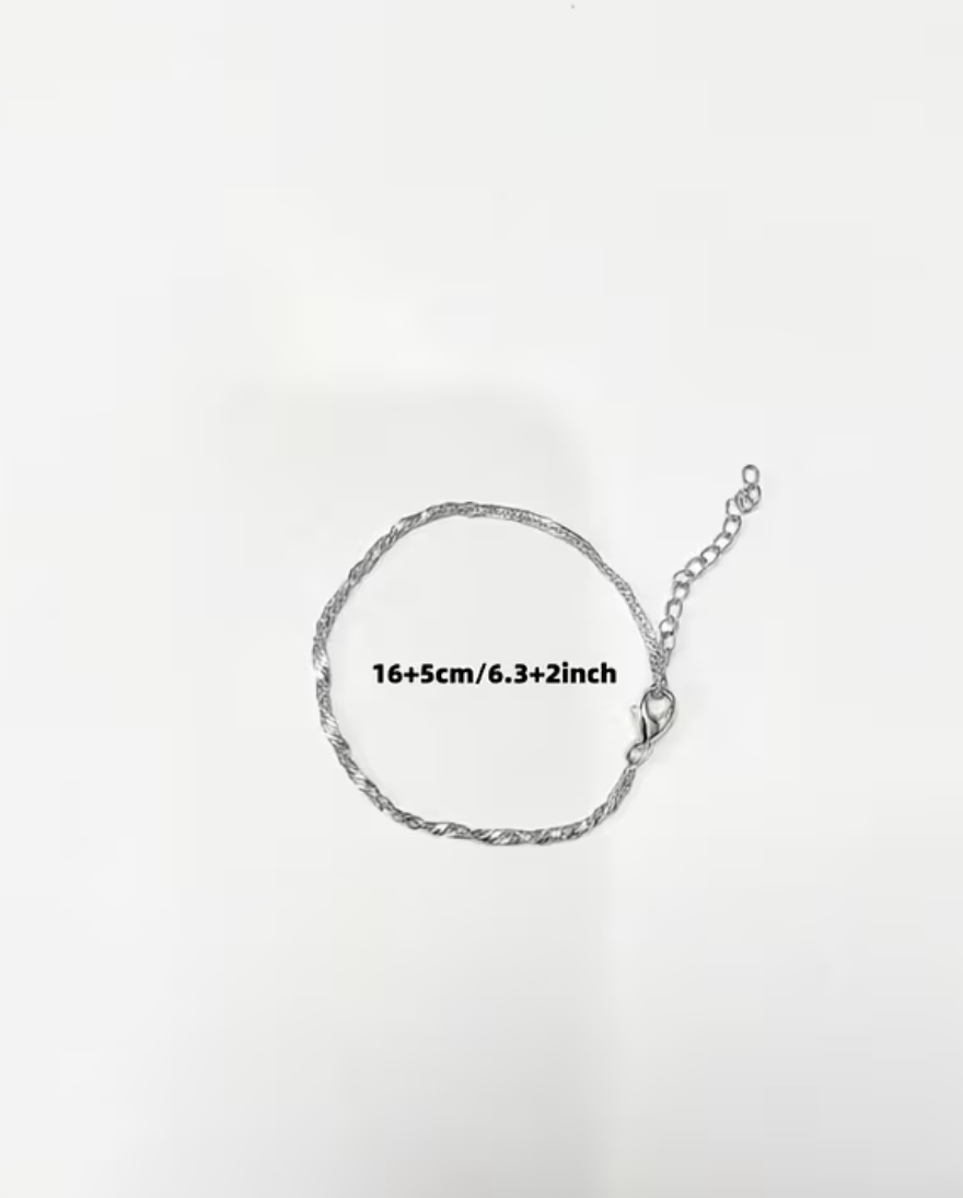 Minimalist Stainless Steel Sparkle Bracelet