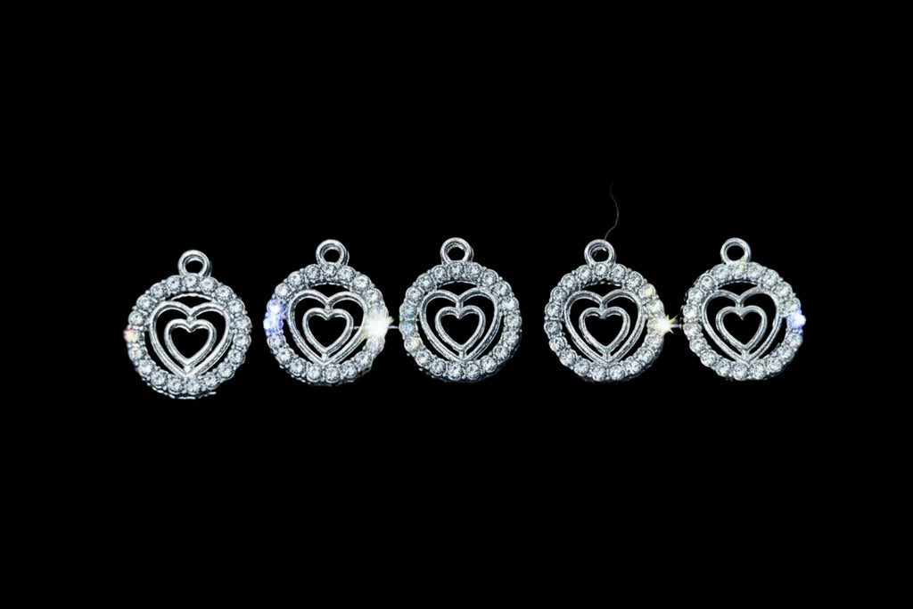 Double Heart Pendant & Charm — Vintage Romantic Style