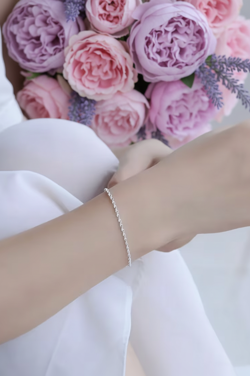 Minimalist Stainless Steel Sparkle Bracelet