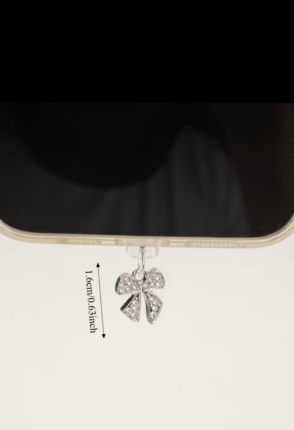 Clear USB-C Dust Plug with Charm Hole | Phone Accessory & Port Protector