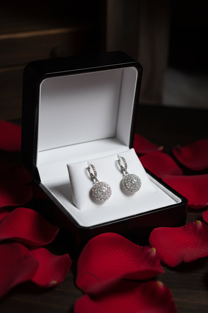 Art Deco Dangle Earrings | Vintage Silver Plated Leverback Drop Earrings
