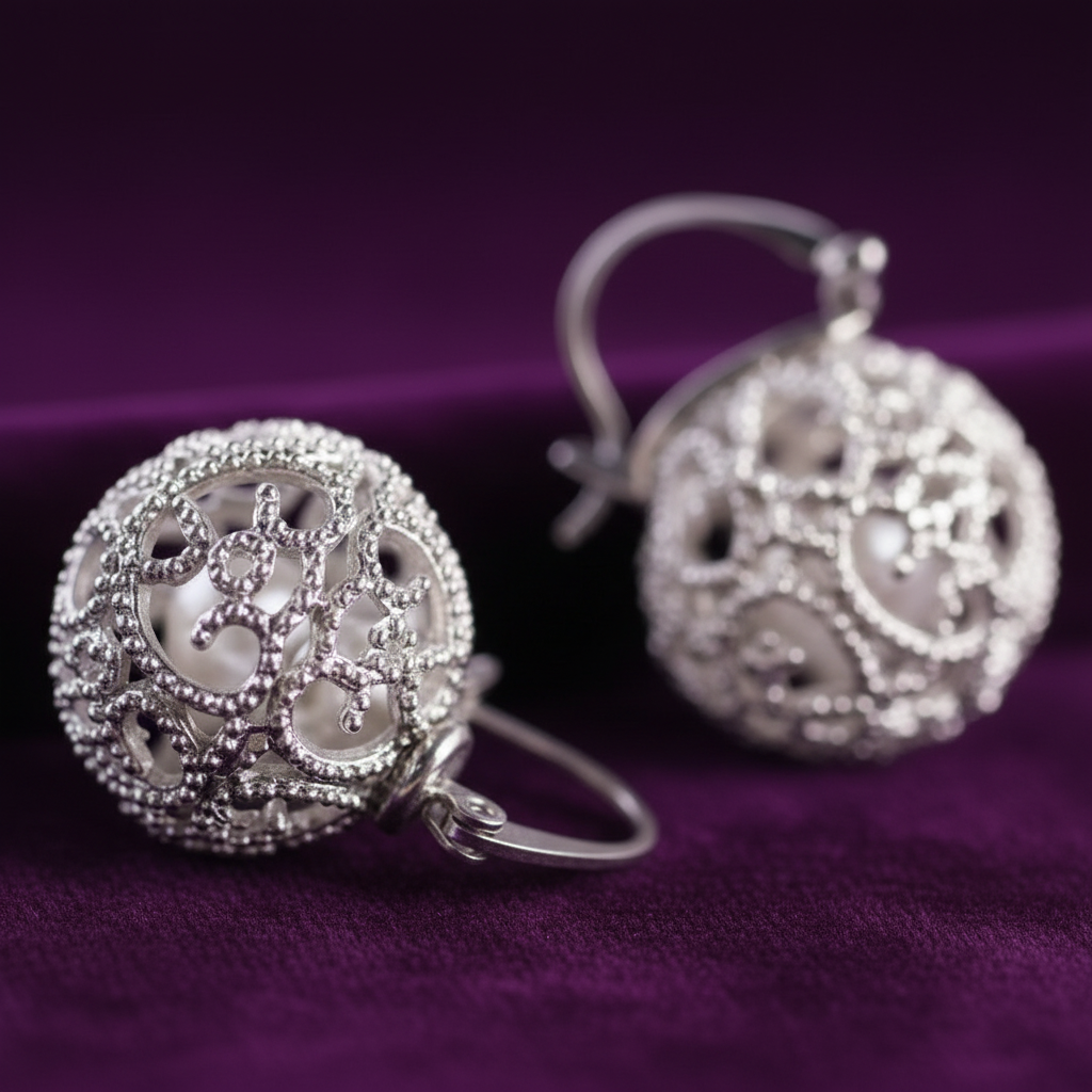 Art Deco Dangle Earrings | Vintage Silver Plated Leverback Drop Earrings