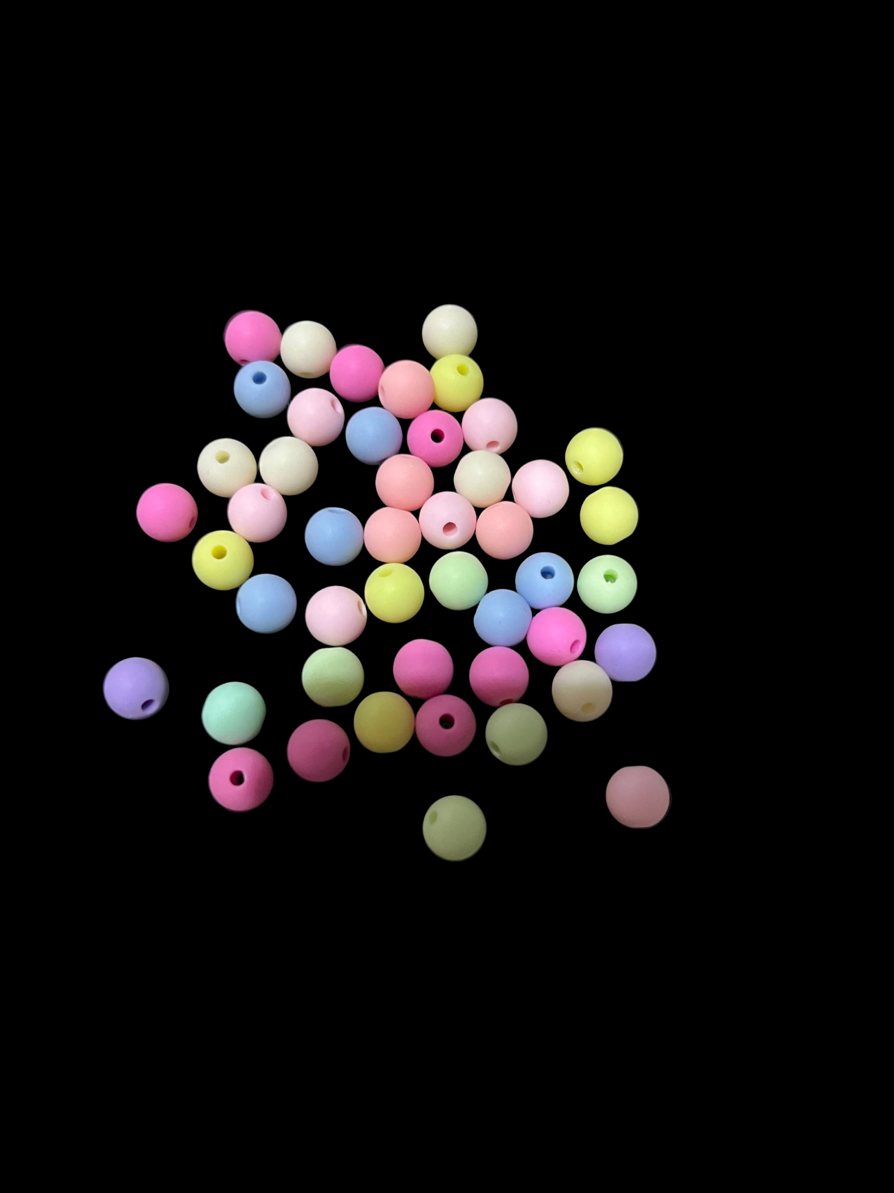 100 Multicolor Acrylic Beads with Holes | Jewelry Making & Beadwork Craft Supplies