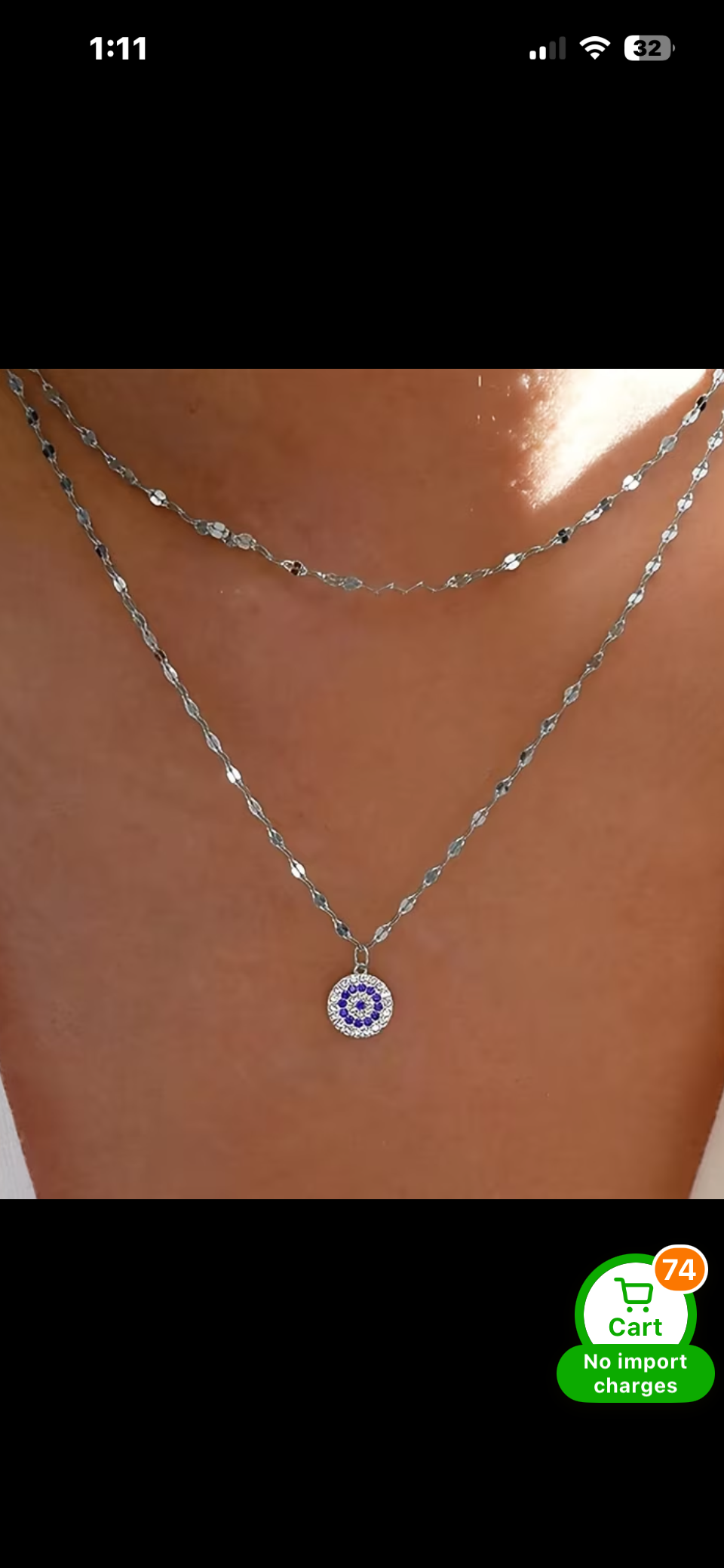 Modern Luxe Evil Eye Multi-Layer Stainless Steel Charm & Jewelry | Silver & Blue