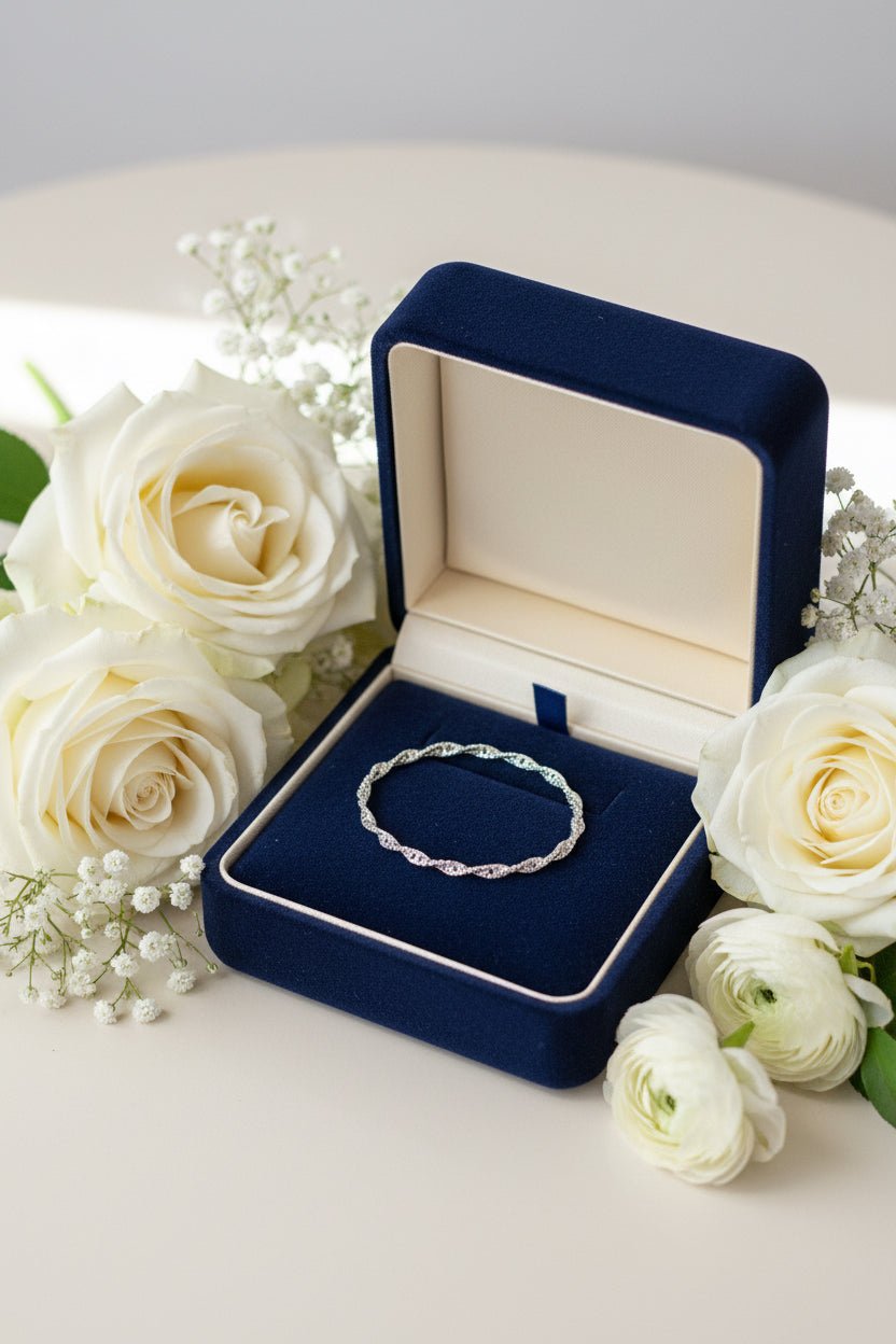 Minimalist Stainless Steel Sparkle Bracelet