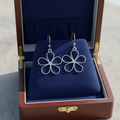 Open Flower Drop Earrings | Stainless Steel Boho Dangle Earrings
