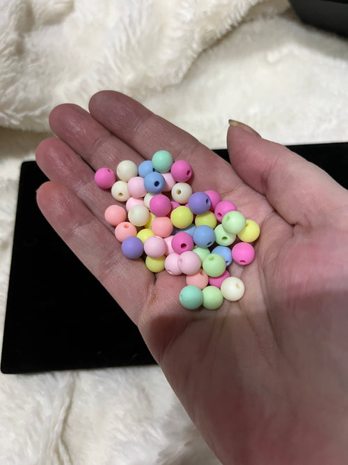 100 Multicolor Acrylic Beads with Holes | Jewelry Making & Beadwork Craft Supplies