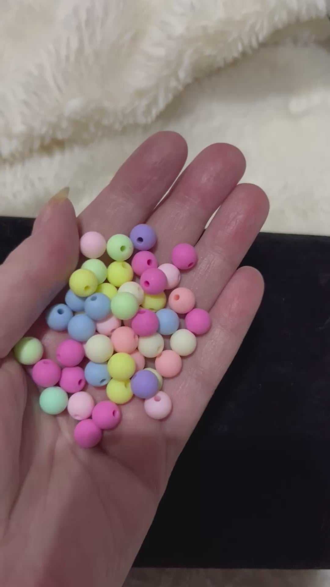 100 Multicolor Acrylic Beads with Holes | Jewelry Making & Beadwork Craft Supplies