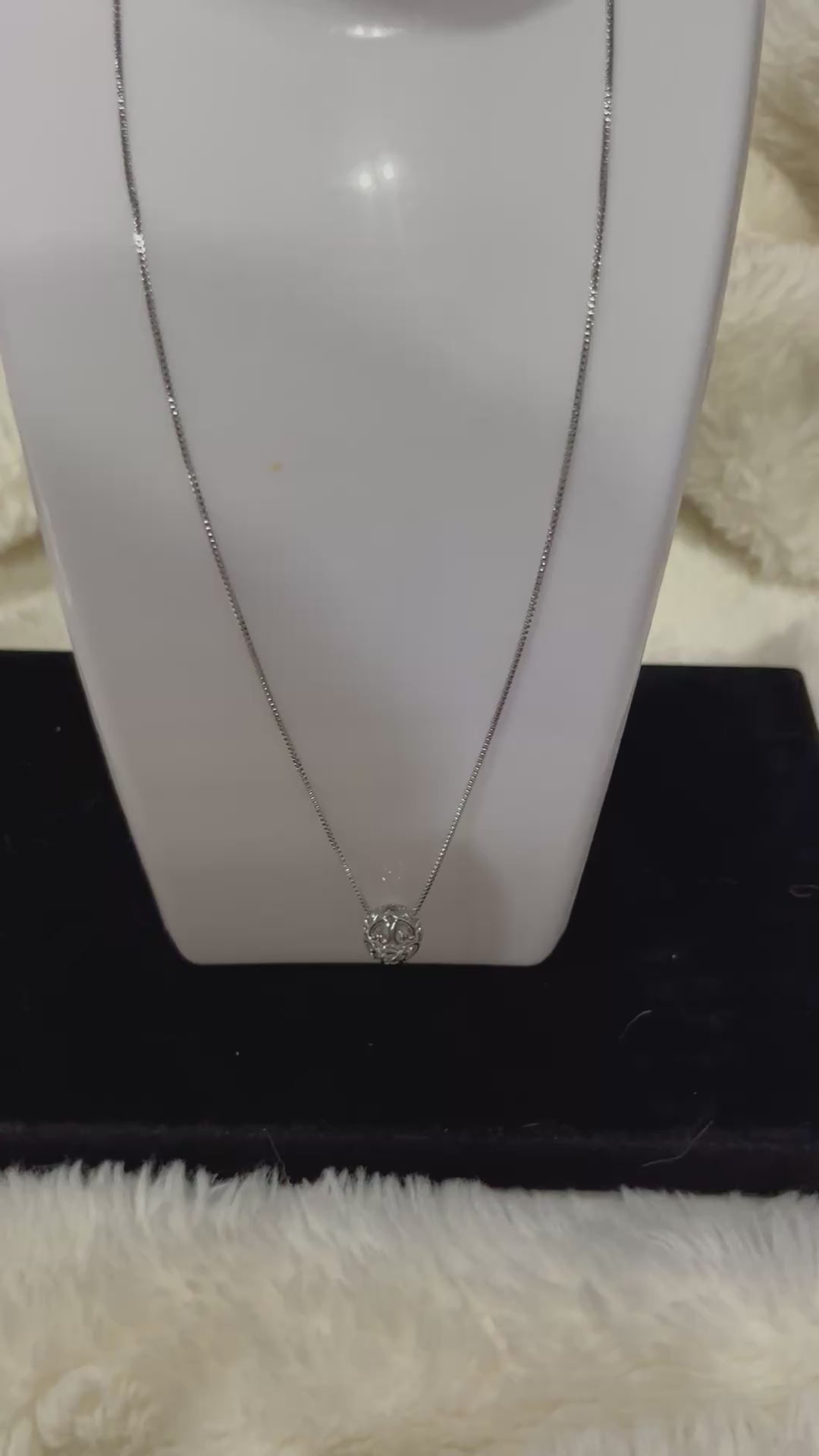Love Heart Sphere Pendant Necklace | Stainless Steel Ball & Heart Necklace