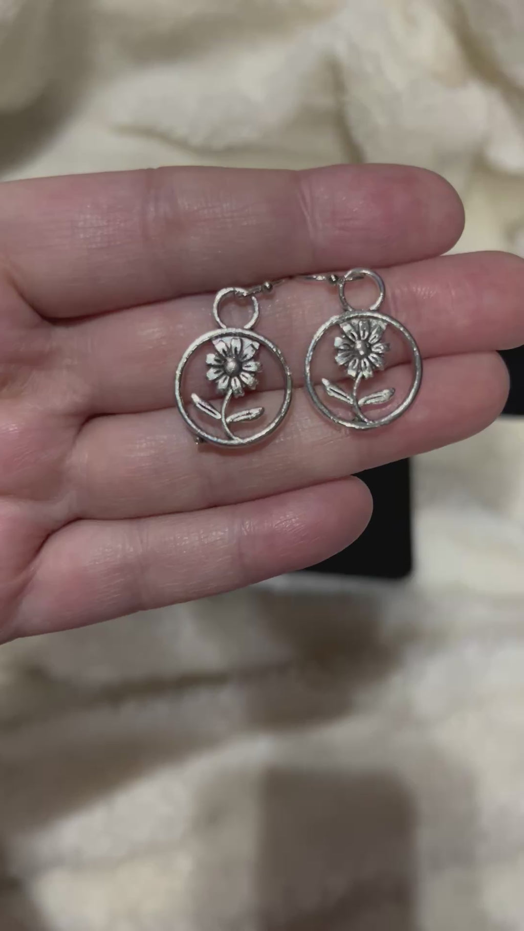 Daisy Halo Drop Earrings | Stainless Steel Boho Dangle Earrings