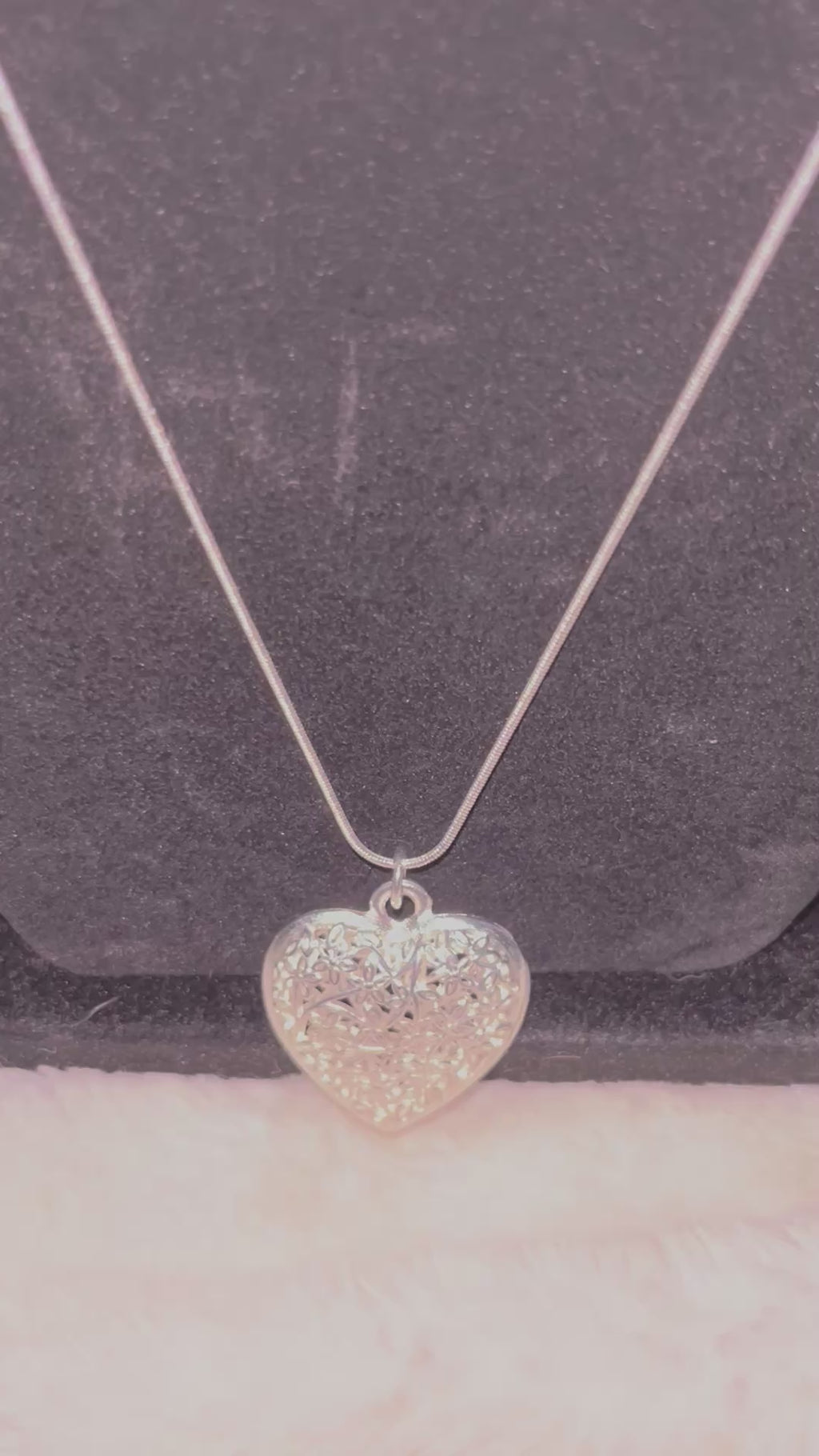 Vintage/Romantic Inspired Sterling Silver .925 Filigree Heart Pendant Necklace | Custom Chain & Length