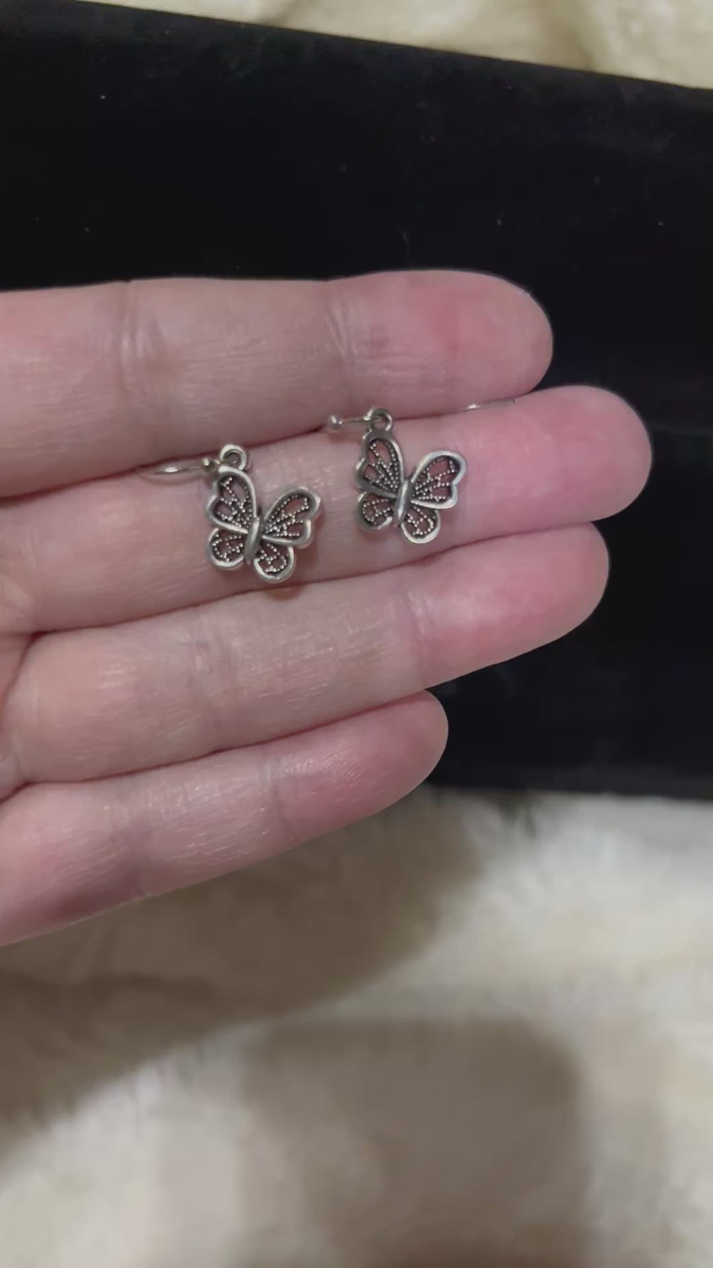 Vintage Boho Butterfly Dangle Earrings | Stainless Steel Earrings